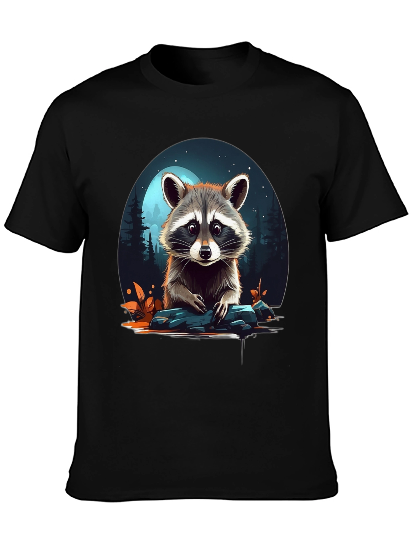 Raccoon Graphic Tee - Midnight Moon Design