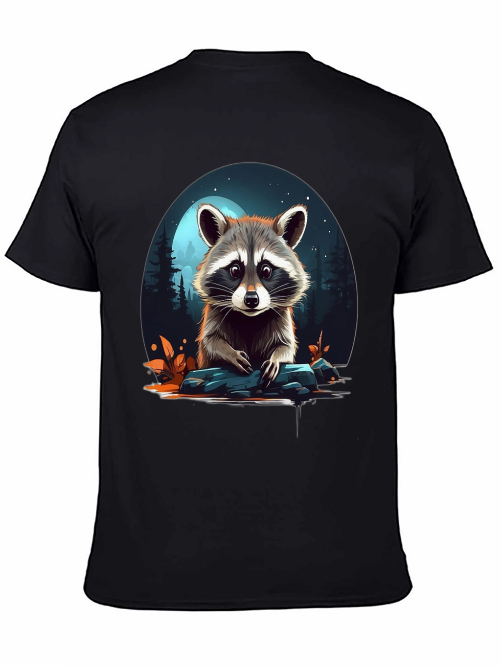 Raccoon Graphic Tee - Midnight Moon Design