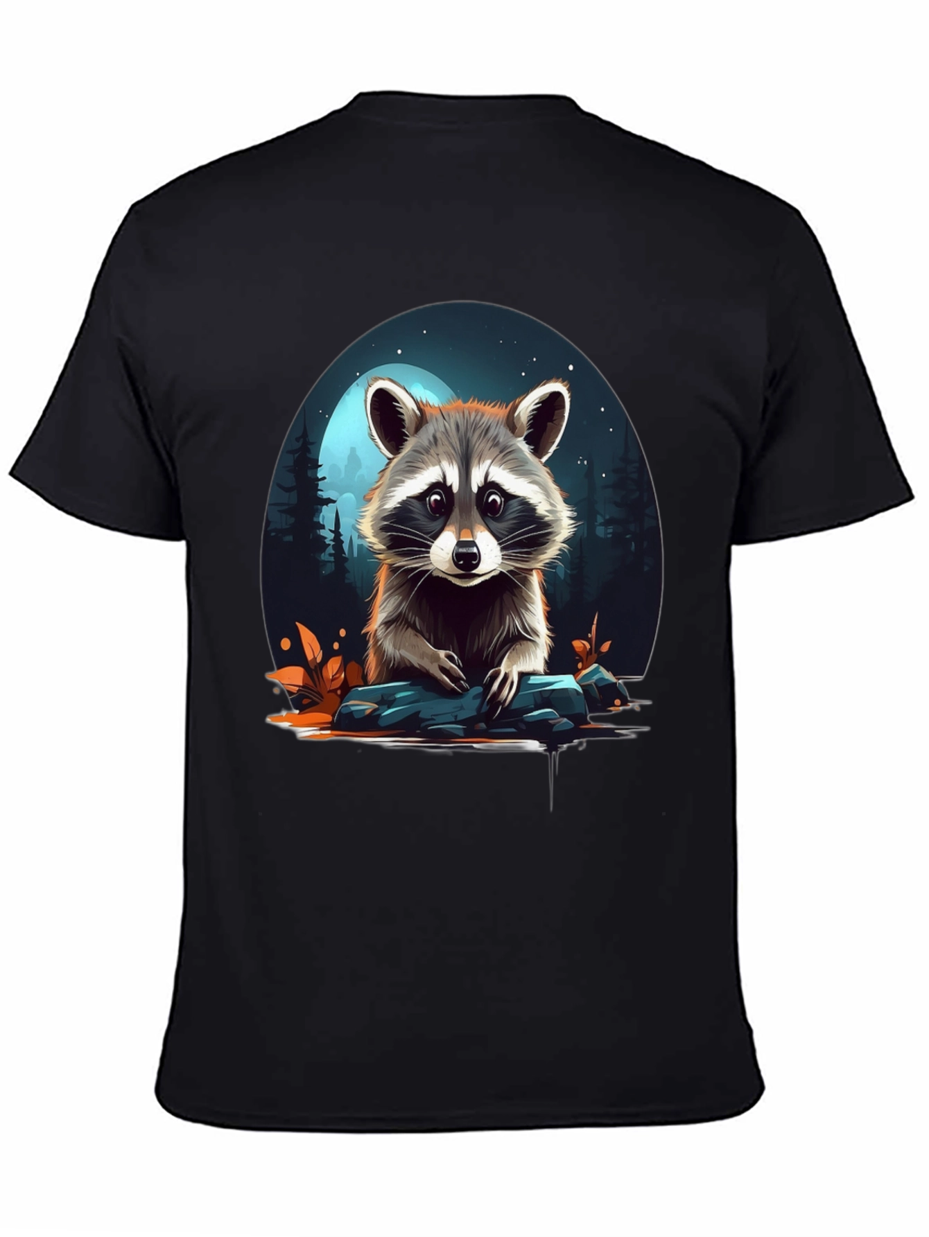 Raccoon Graphic Tee - Midnight Moon Design