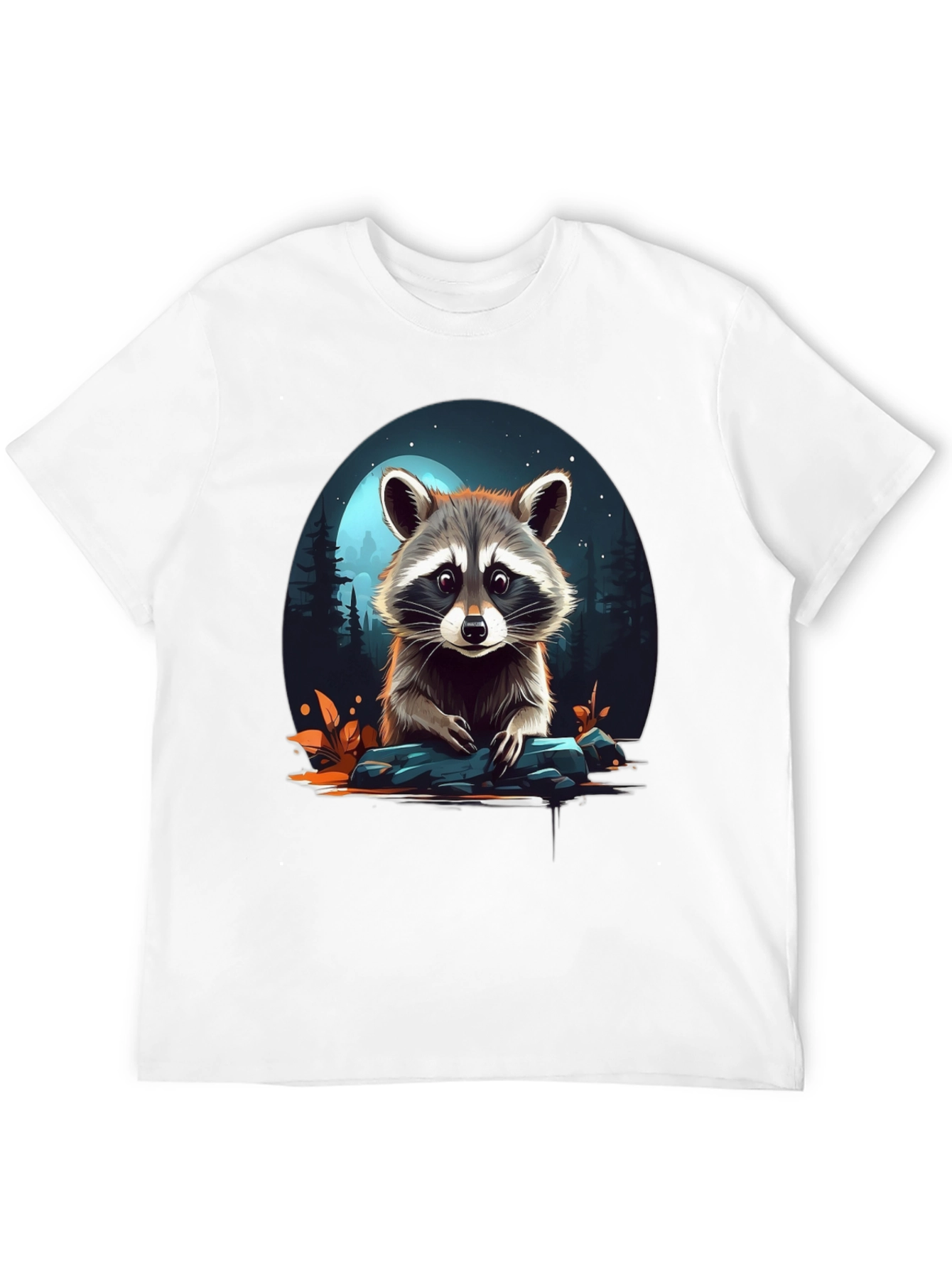 Raccoon Graphic Tee - Midnight Moon Design