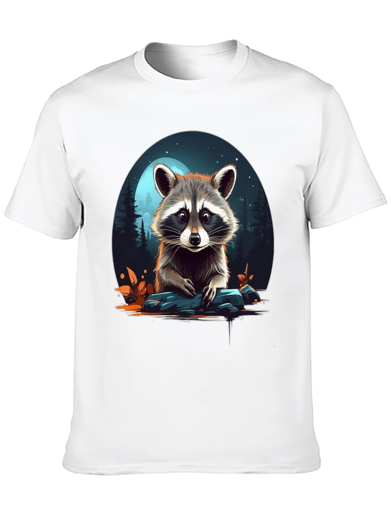 Raccoon Graphic Tee - Midnight Moon Design