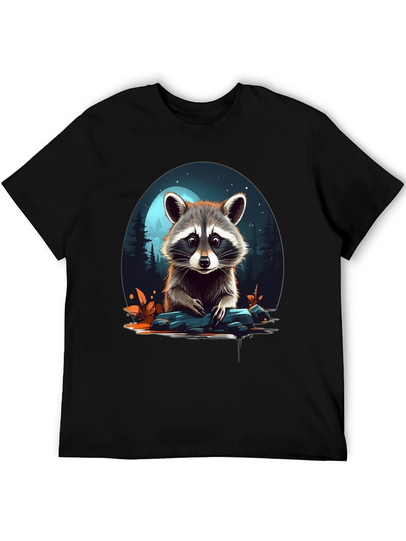 Raccoon Graphic Tee - Midnight Moon Design