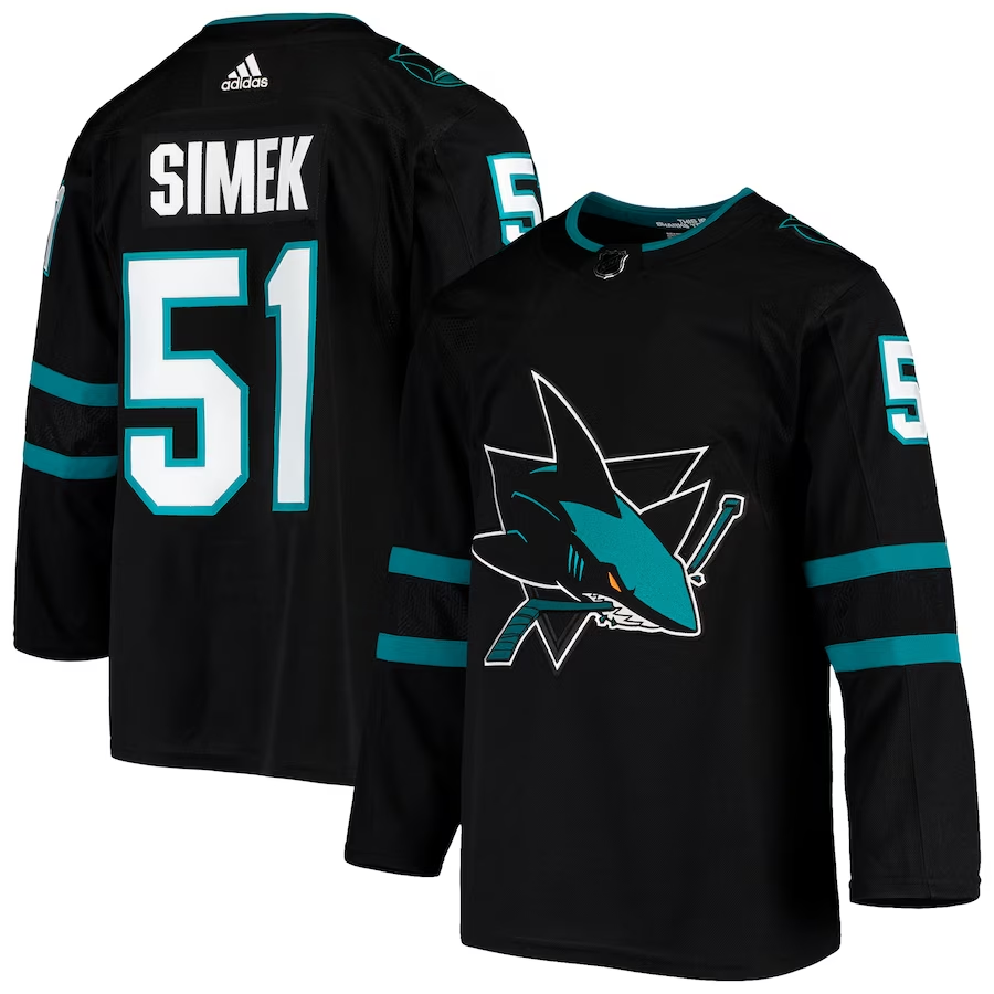 Men's San Jose Sharks Radim Simek #51 Black Alternate Authentic Jerseys