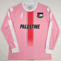 2024 Palestine Pink Long Sleeve Fans Soccer Jersey 胸前英文 Front