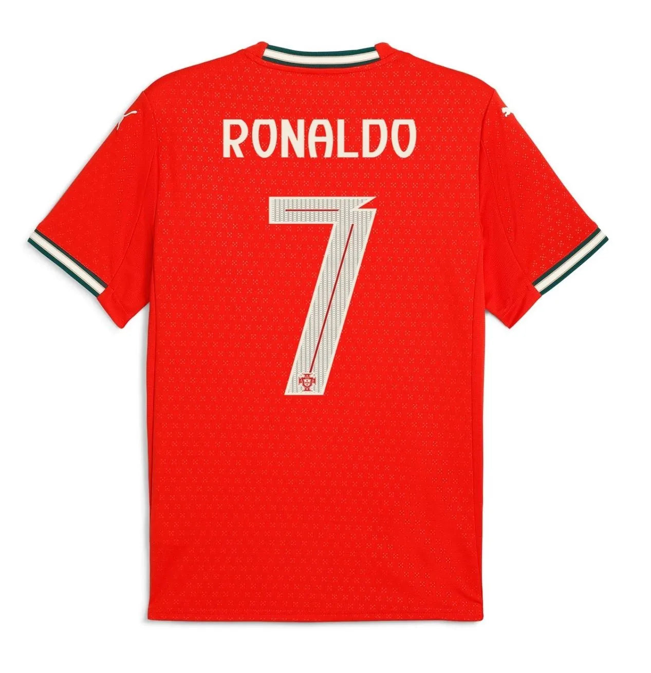 2025 Portugal Home Red Fans Soccer Jersey Detail 2