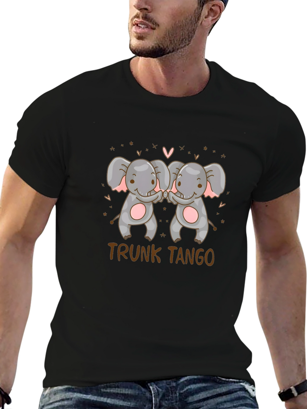 Trunk Tango Elephant Graphic Tee - Black
