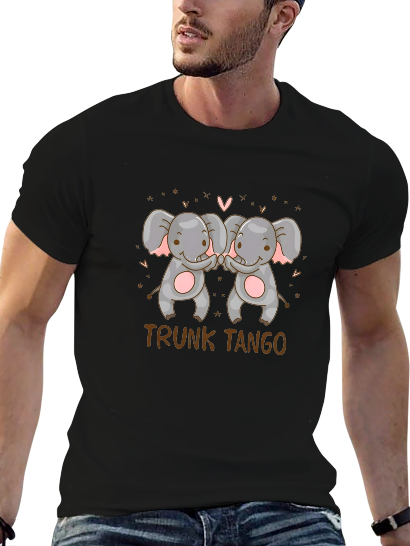 Trunk Tango Elephant Graphic Tee - Black