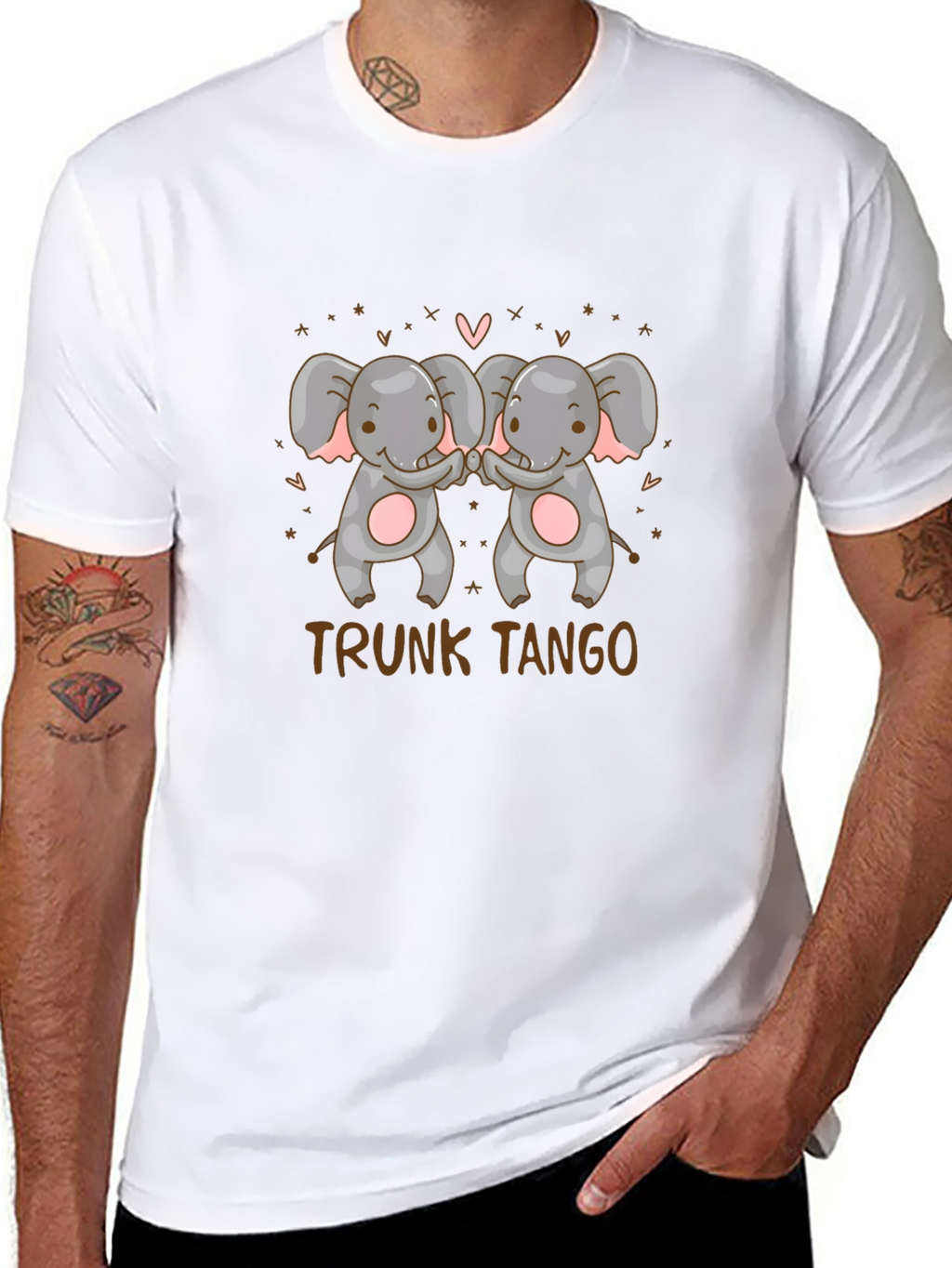 Trunk Tango Elephant Graphic Tee - Black