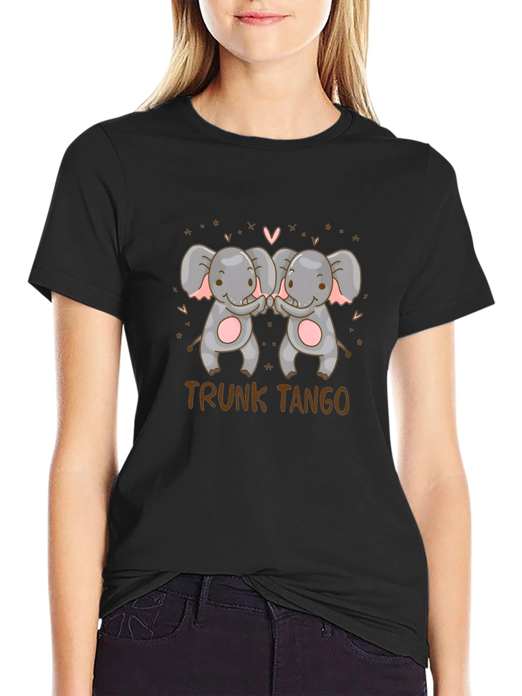 Trunk Tango Elephant Graphic Tee - Black