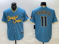 Men's Milwaukee Brewers Jackson Chourio #11 Powder Blue City Connect Replica Player Jerseys