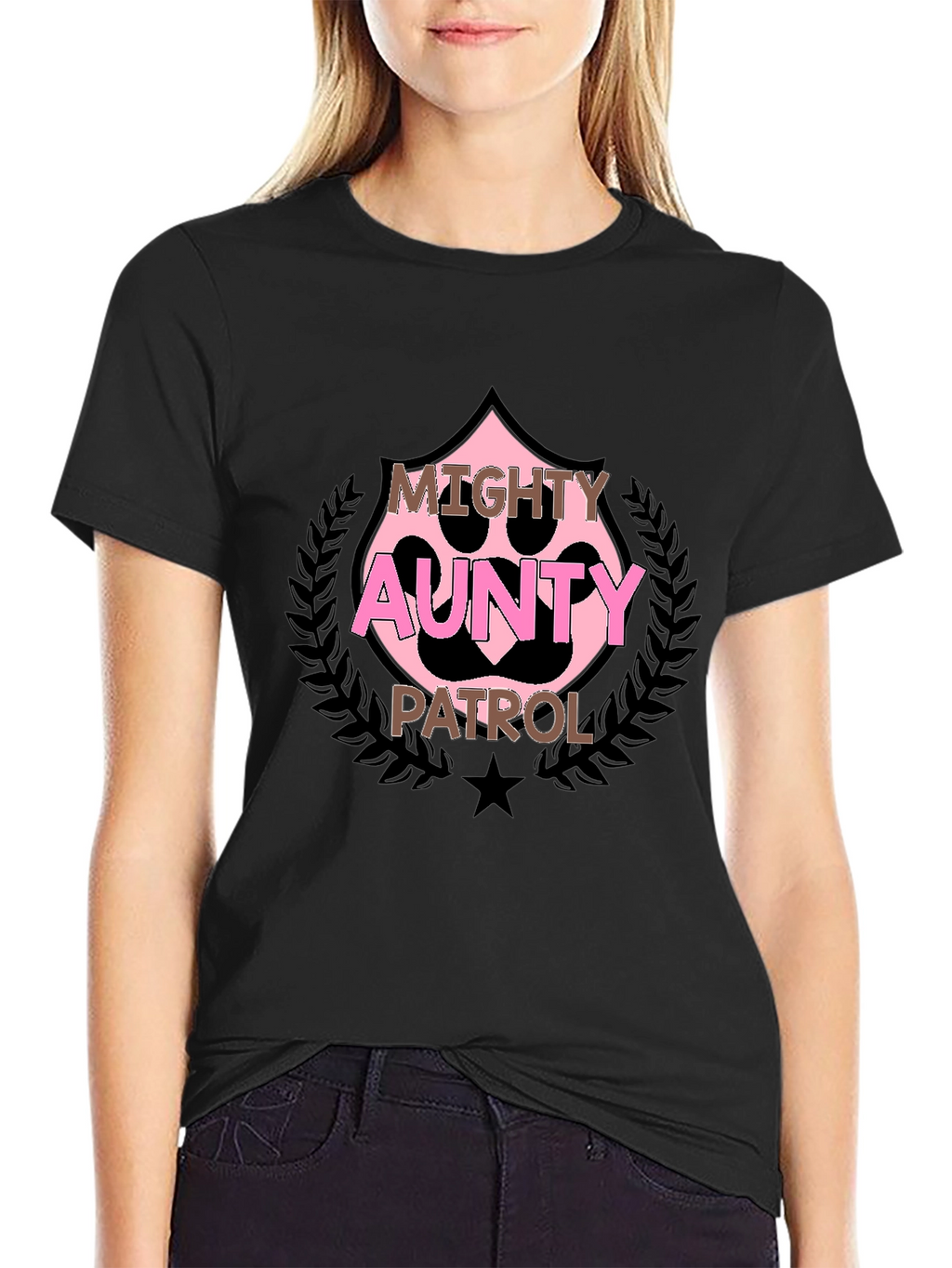Mighty Aunty Patrol Black T-Shirt