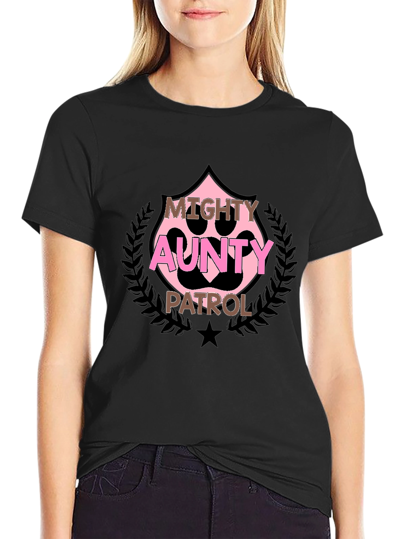 Mighty Aunty Patrol Black T-Shirt