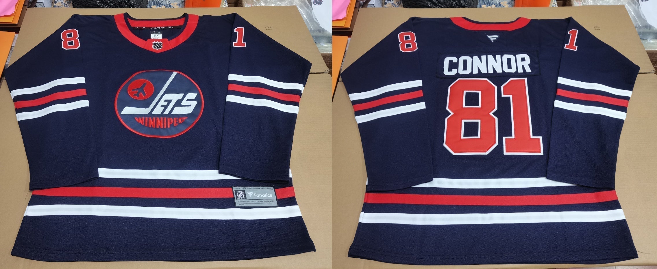 Men's Winnipeg Jets Kyle Connor #81 Blue Game Jerseys