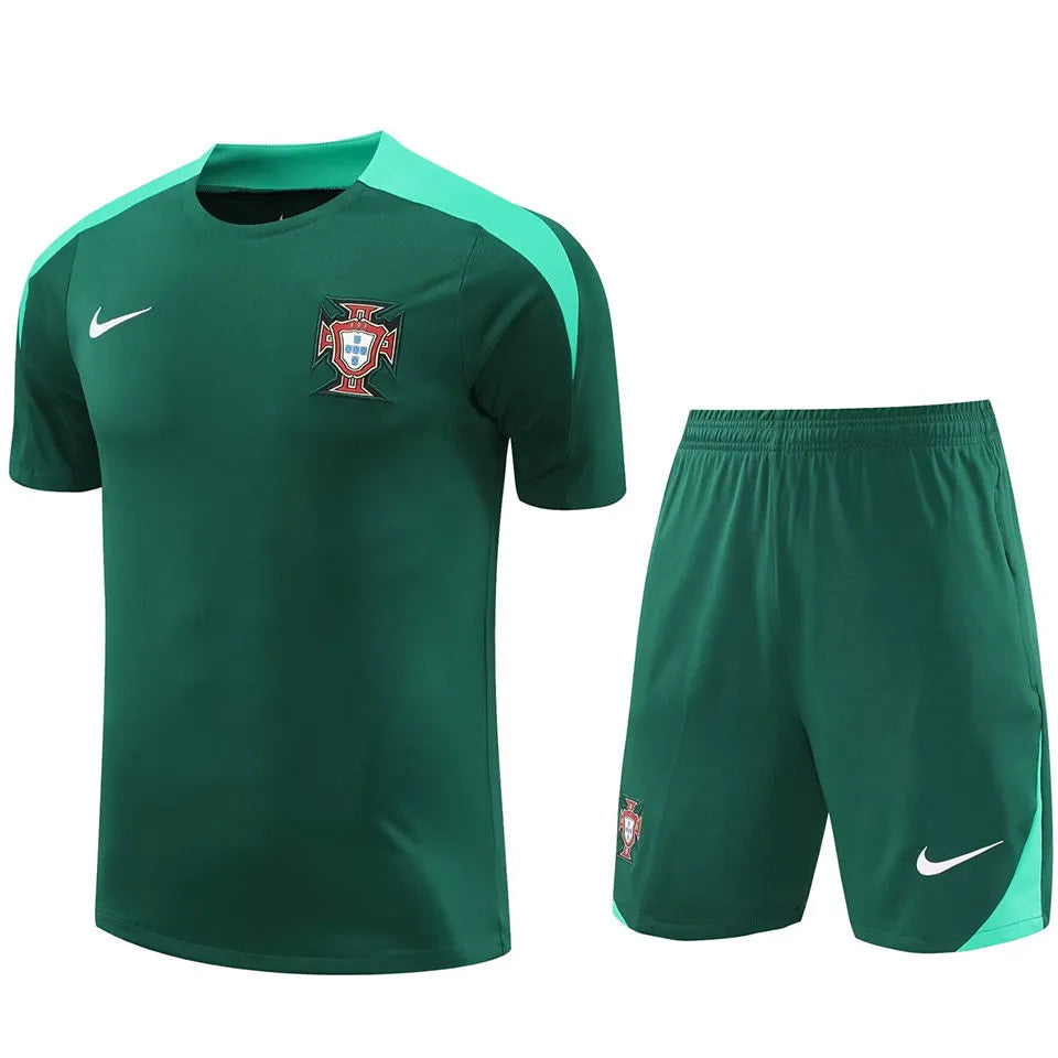 2024/25 Portugal Green POLO Short Jersey Detail 1