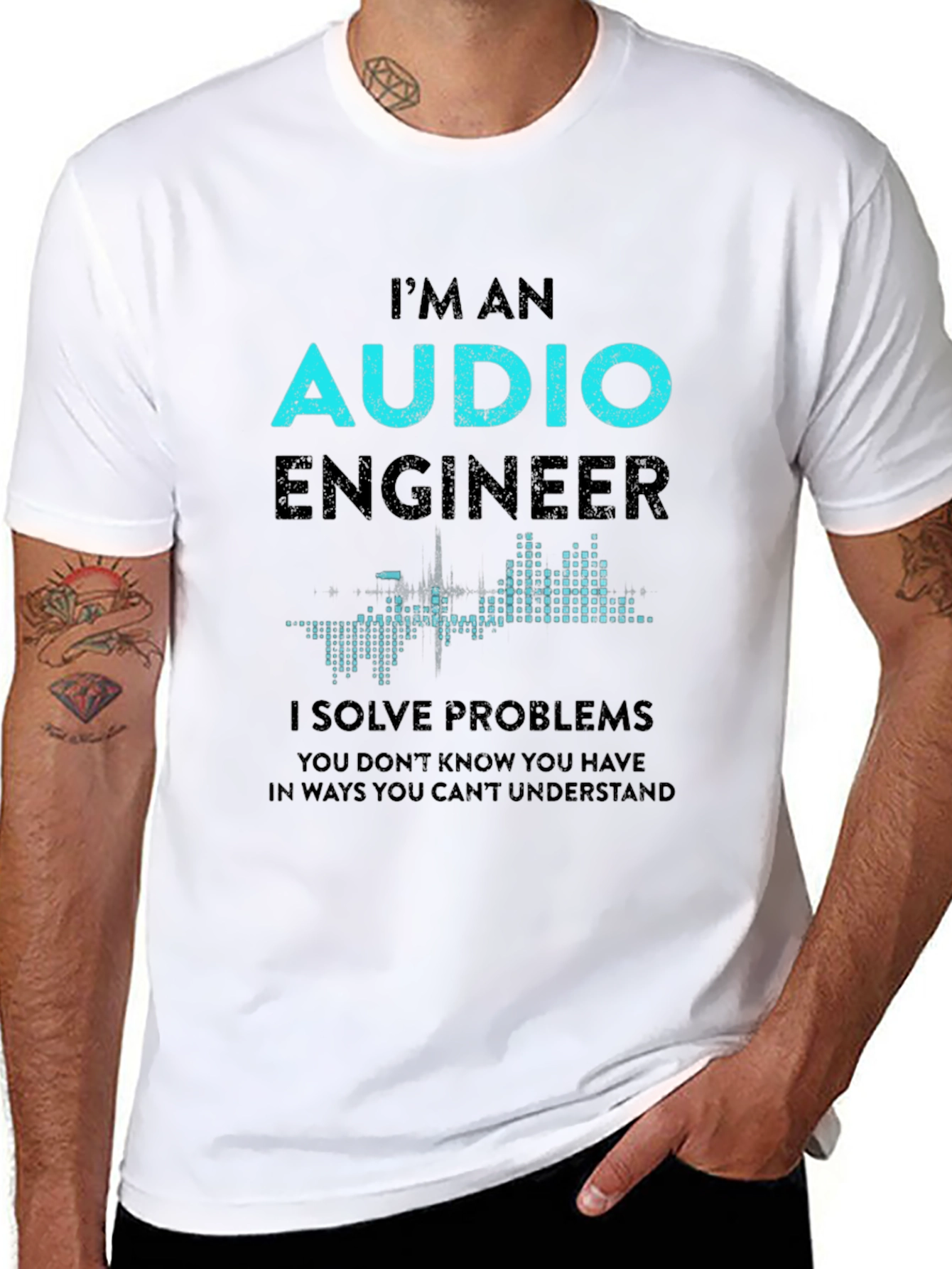 Audio Engineer T-Shirt - Solve Problems Design