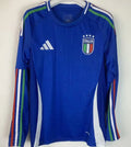 2024/25 Italy Home Blue Fans Long Sleeve Jersey Front