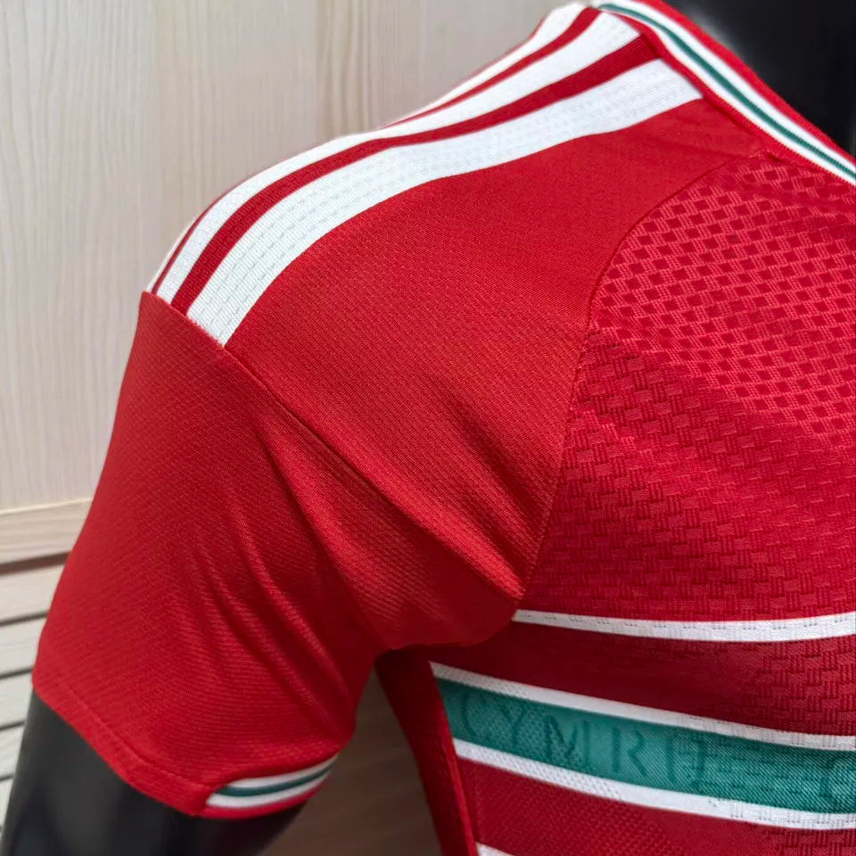 2026/27 Wales Home Red Player Version Soccer Jersey Detail 4