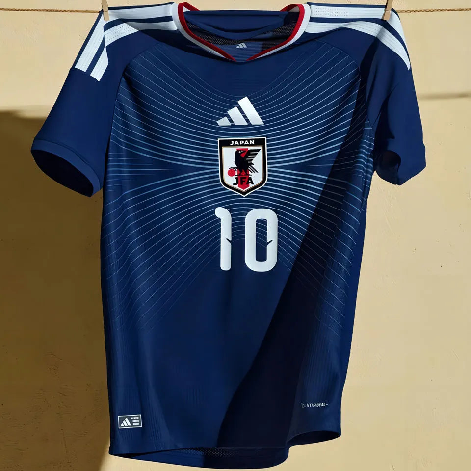 2026/27 Japan 1:1 Quality Home Blue Fans Soccer Jersey (Have Right Patch 有右臂章 白底黑字） Detail 2