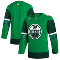 Men's Edmonton Oilers Kelly Green 2023 St. Patrick's Day Primegreen Authentic Blank Jerseys