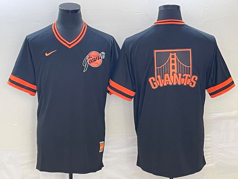 Men's San Francisco Giants Black Replica Player Jerseys