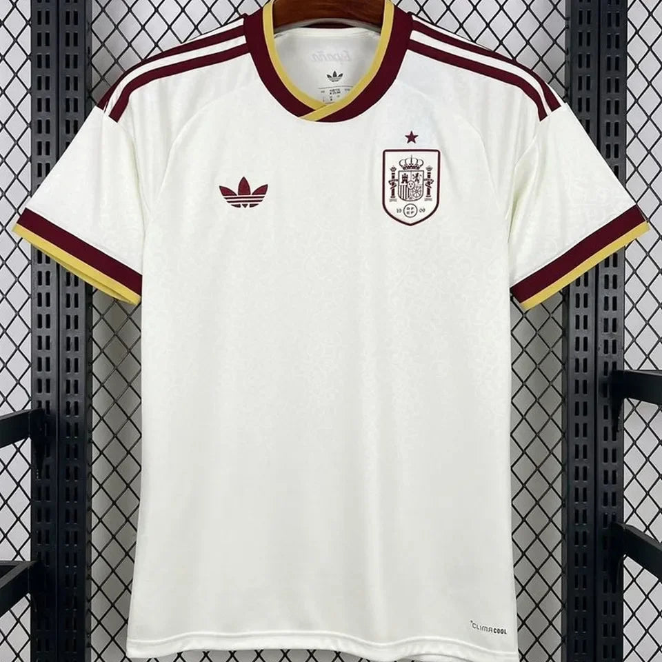 2026/27 Spain 1:1 Quality Away White Fans Soccer Jersey Detail 4