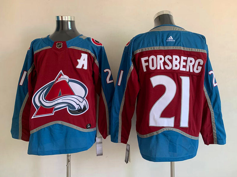 Men's Colorado Avalanche Peter Forsberg #21 Burgundy Home Breakaway Jerseys