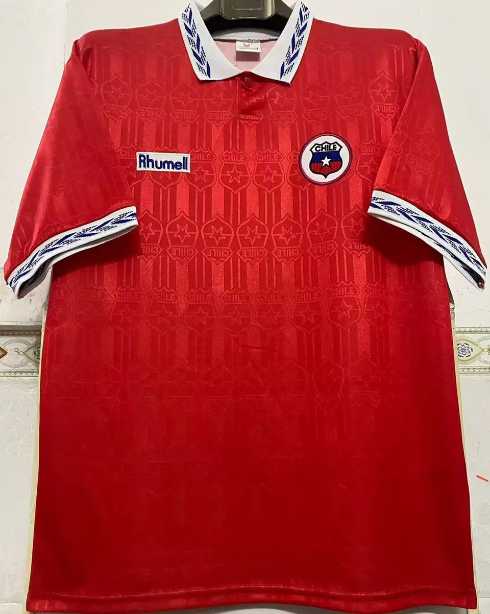 1995 Chile Home Red Retro Soccer Jersey Front