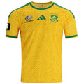 2026/27 South Africa Home Yellow Fans Soccer Jersey (Have Right Patch 有右臂章 黑底白字） Front