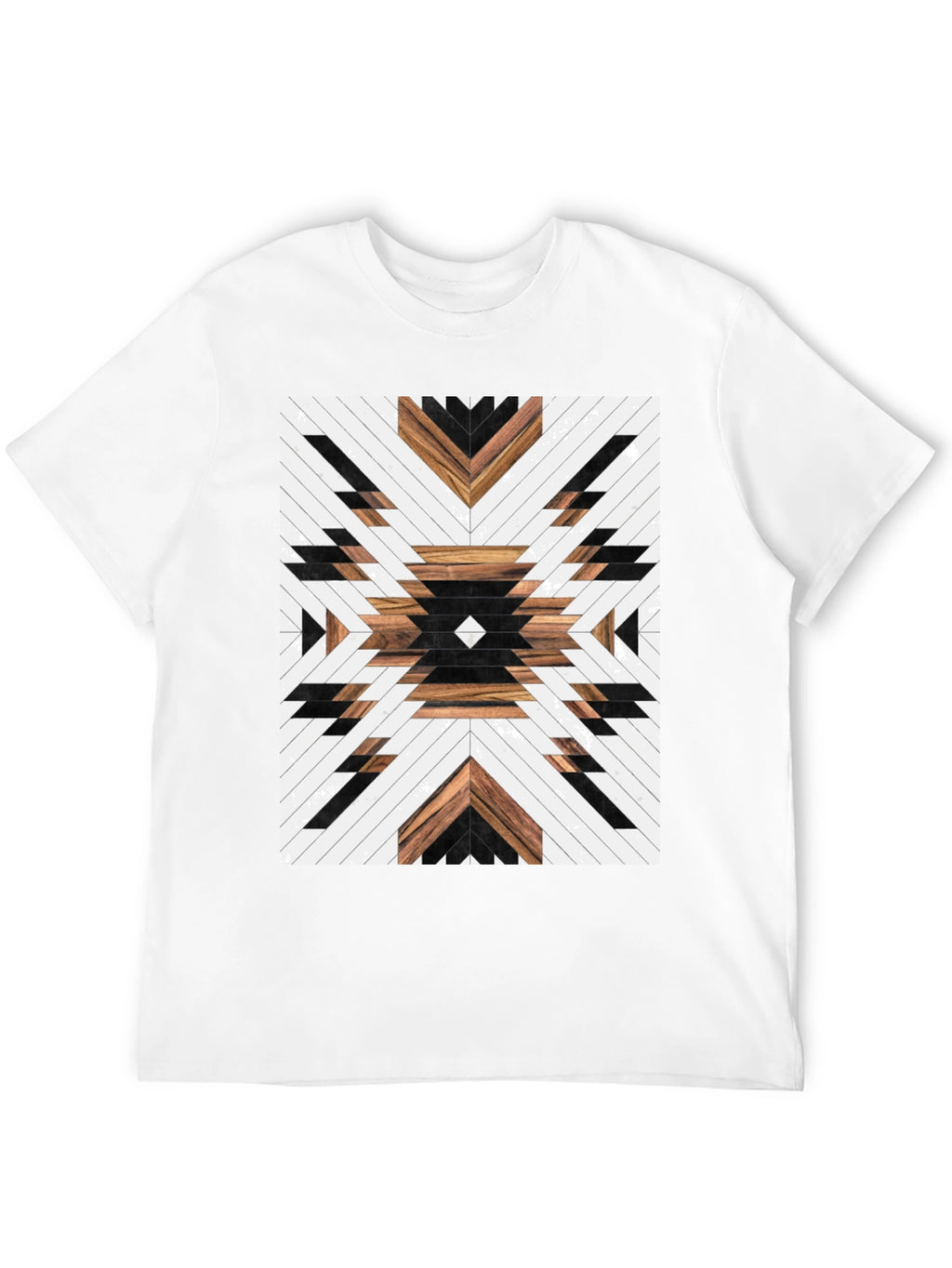 Aztec Wood Pattern Graphic Tee