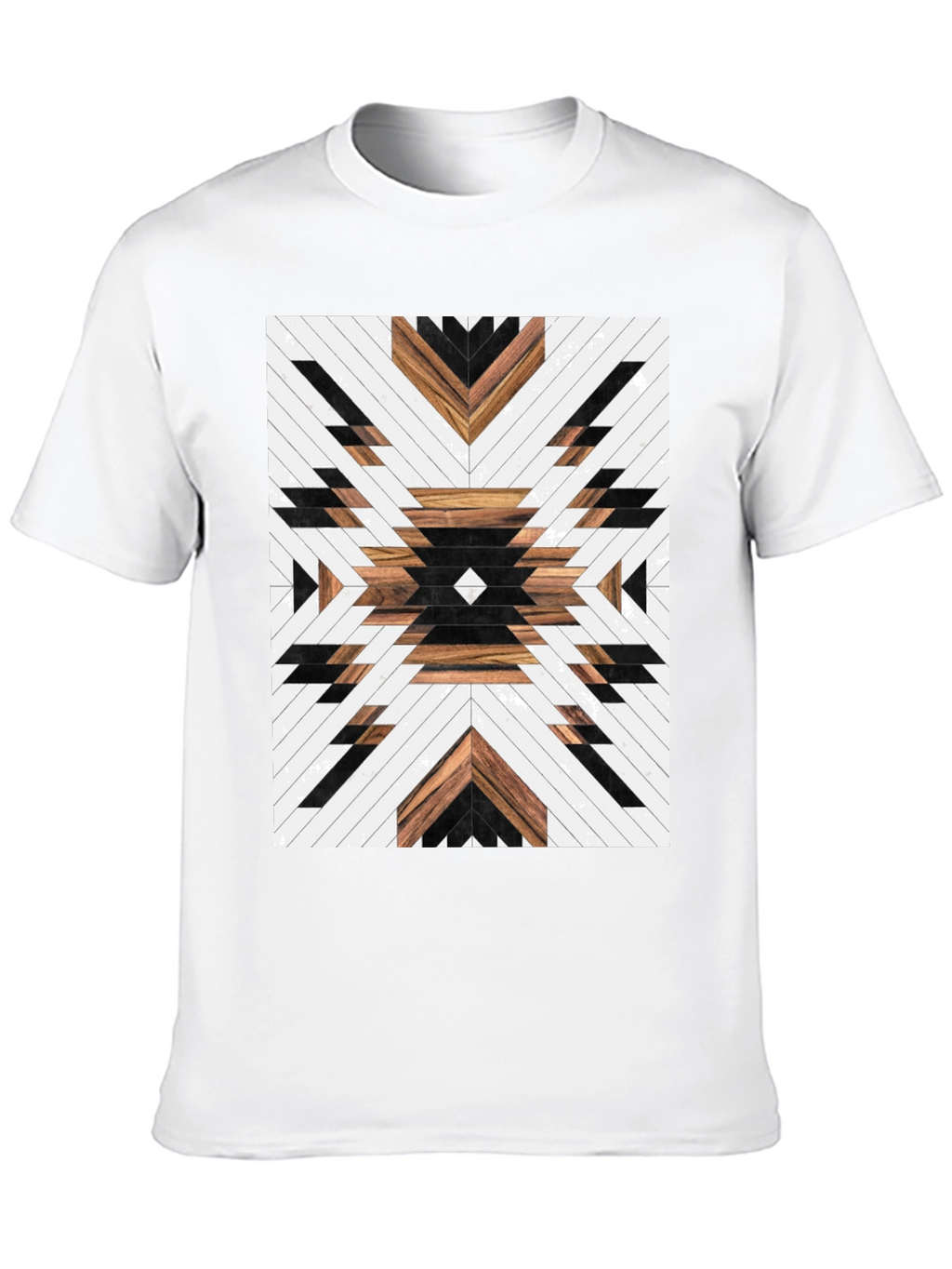 Aztec Wood Pattern Graphic Tee