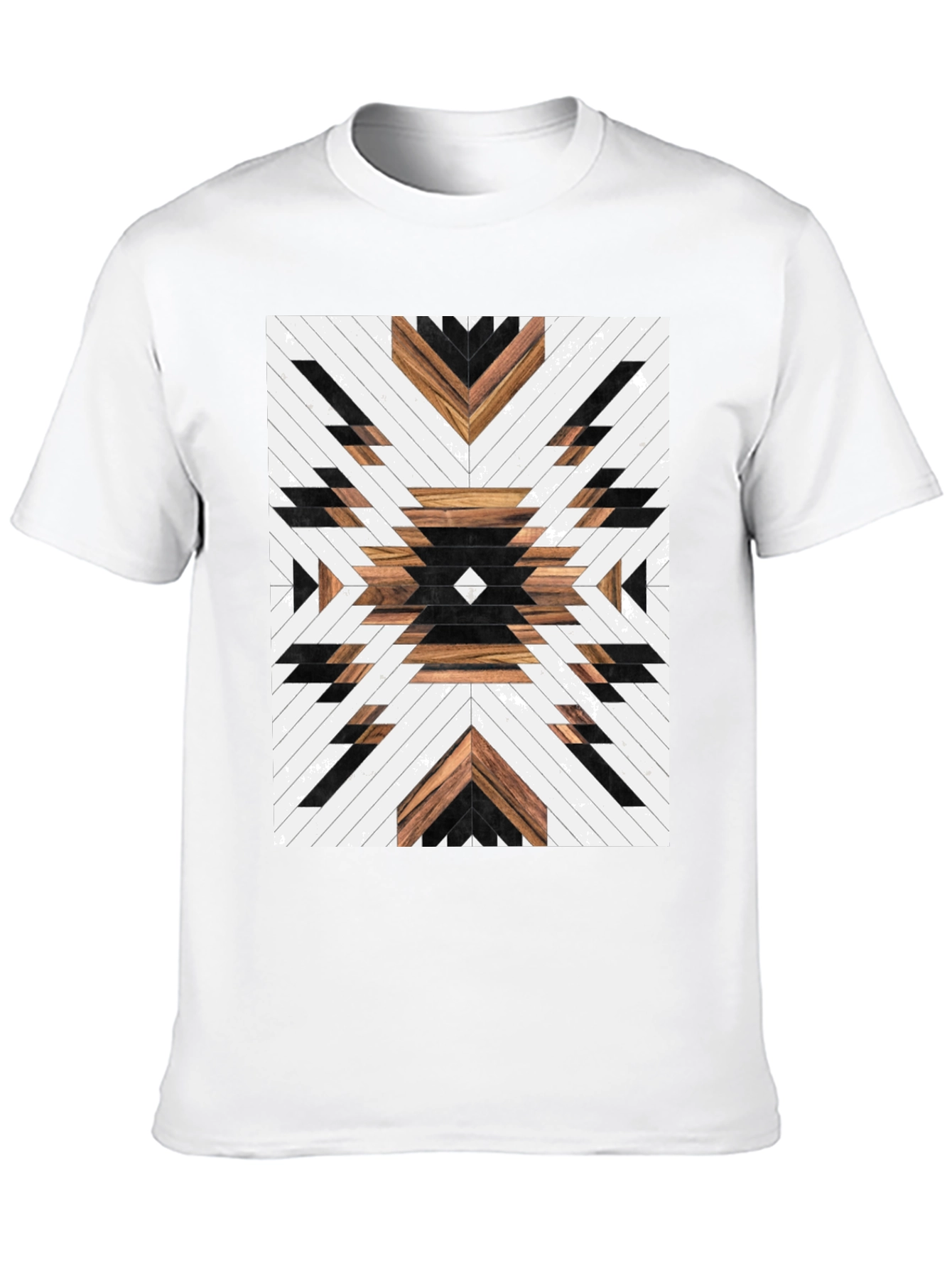 Aztec Wood Pattern Graphic Tee