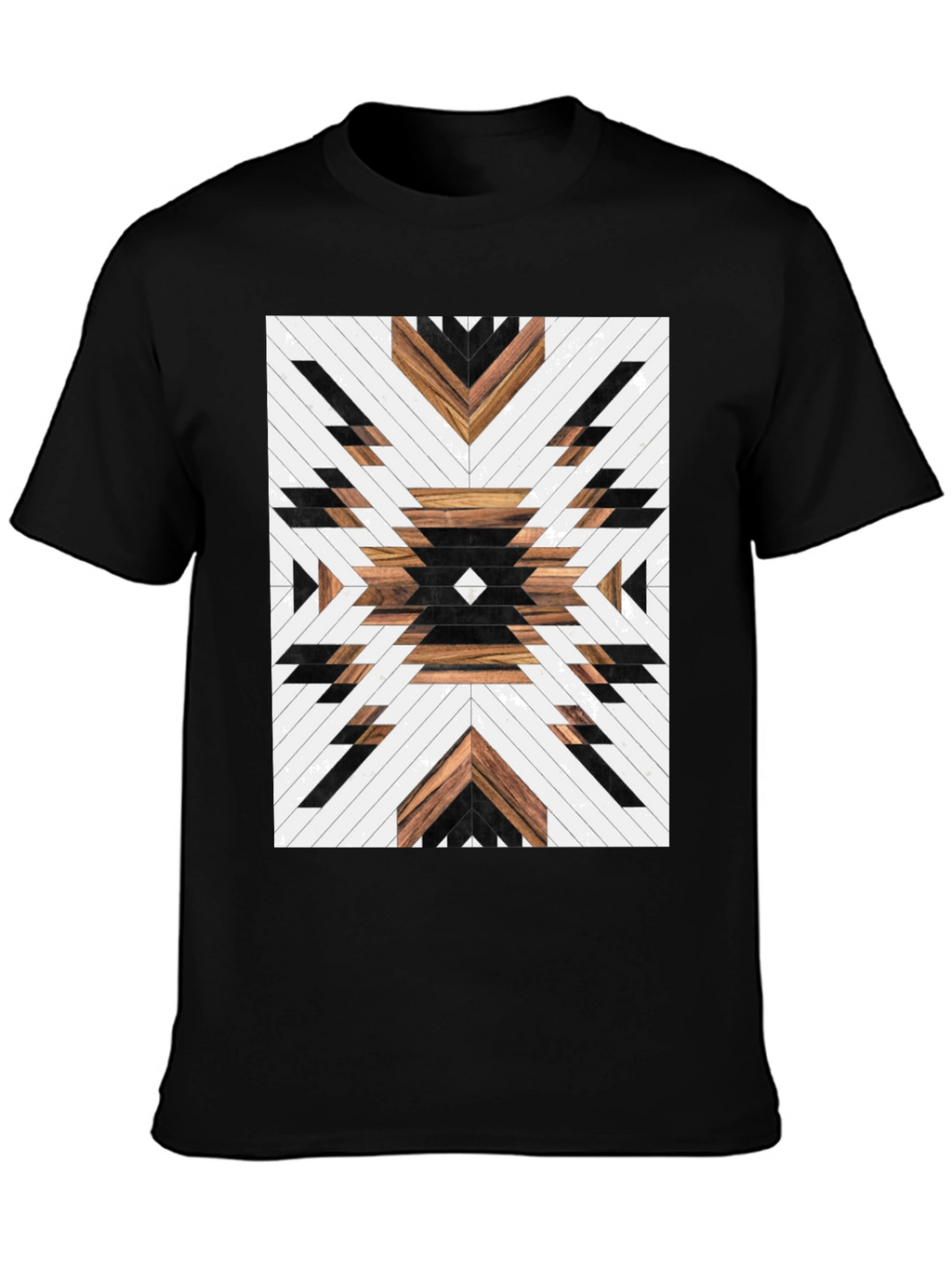 Aztec Wood Pattern Graphic Tee