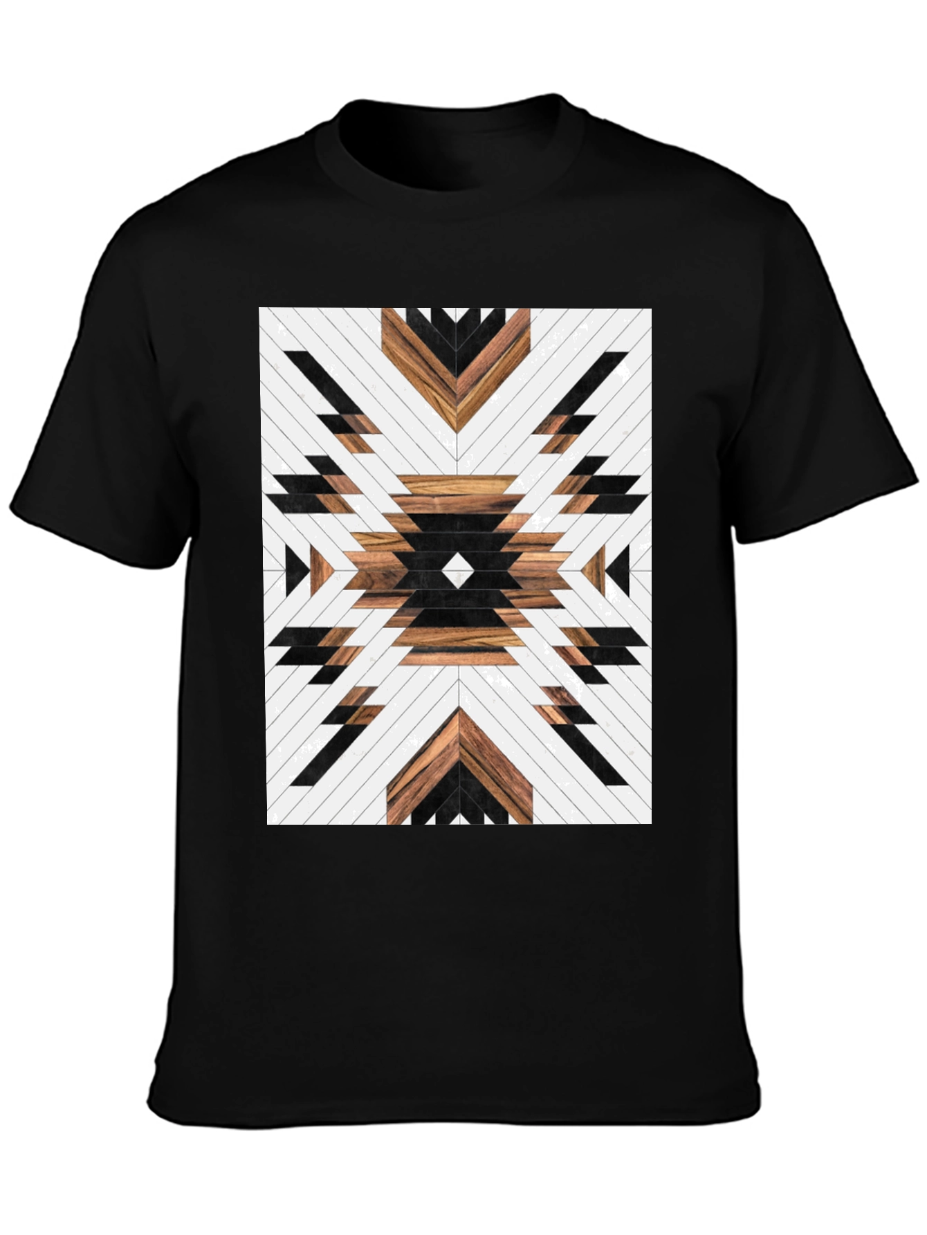 Aztec Wood Pattern Graphic Tee