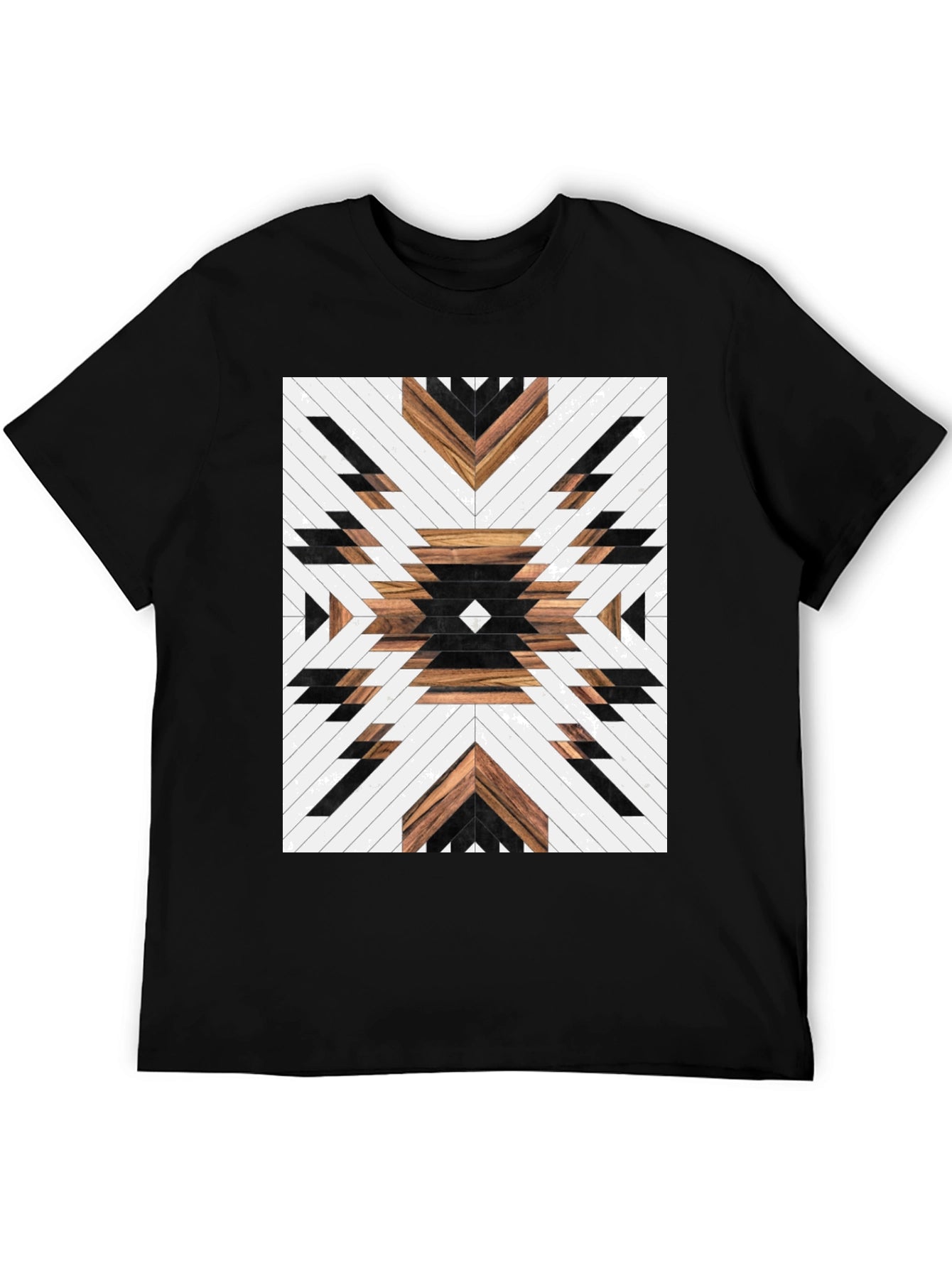 Aztec Wood Pattern Graphic Tee