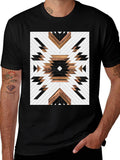 Aztec Wood Pattern Graphic Tee