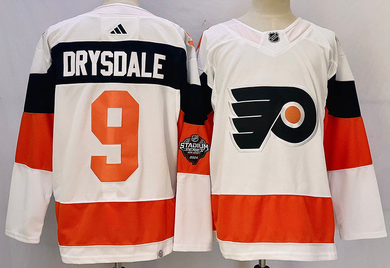 Men's Philadelphia Flyers Jamie Drysdale #9 White Player Jerseys