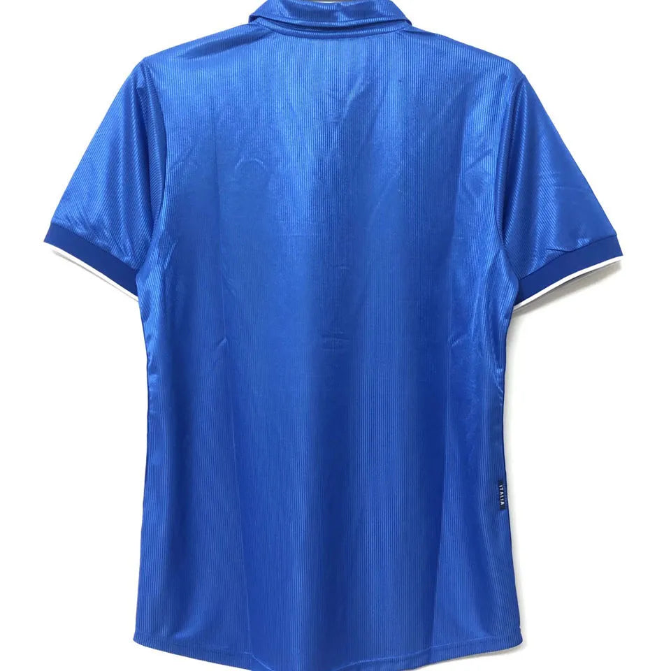 1998 Italy Home Blue Retro Soccer Jersey Back