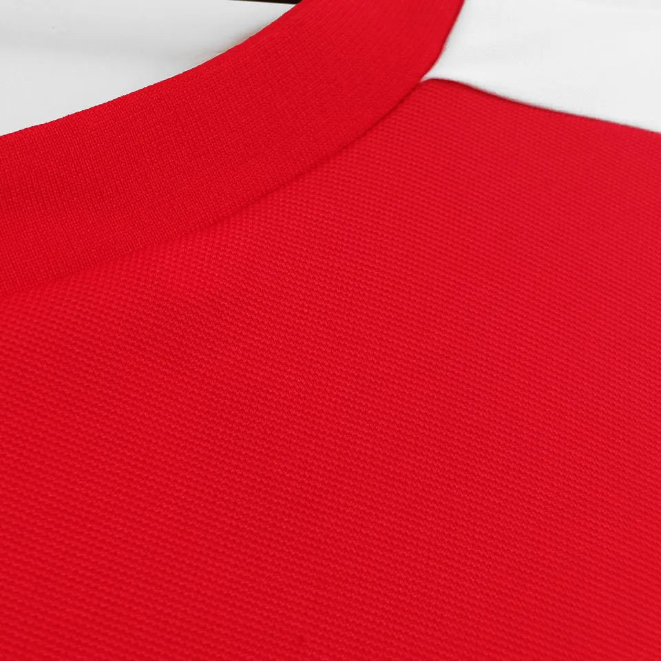 1982 Wales Home Red Retro Soccer Jersey Detail 2