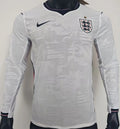2026/27 England Home White Player Version Long Sleeve Soccer Jersey Front