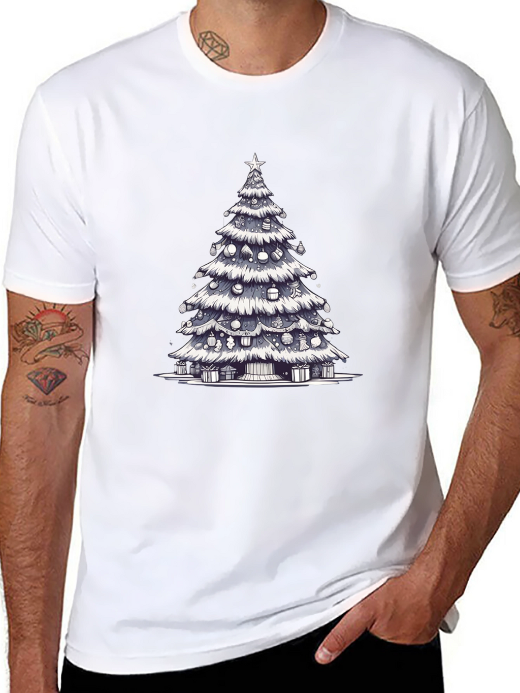 Christmas Tree Graphic Tee - Festive Holiday Style