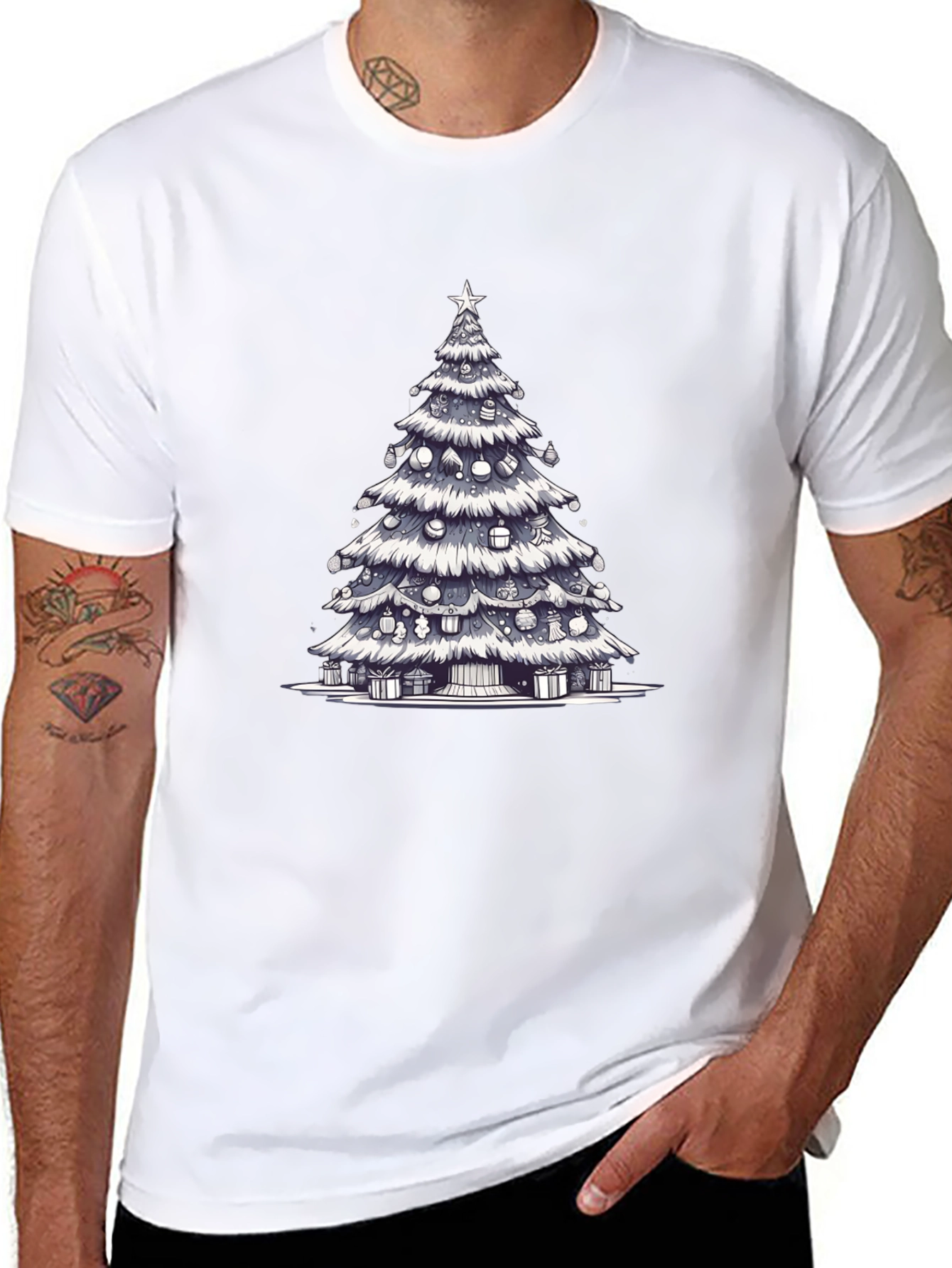 Christmas Tree Graphic Tee - Festive Holiday Style