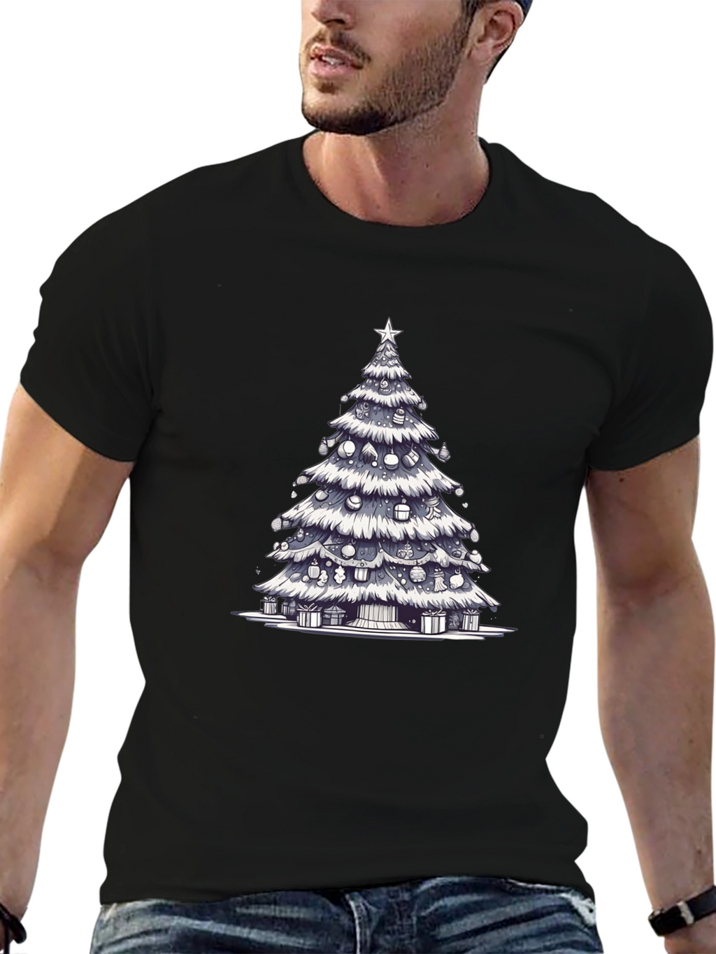 Christmas Tree Graphic Tee - Festive Holiday Style