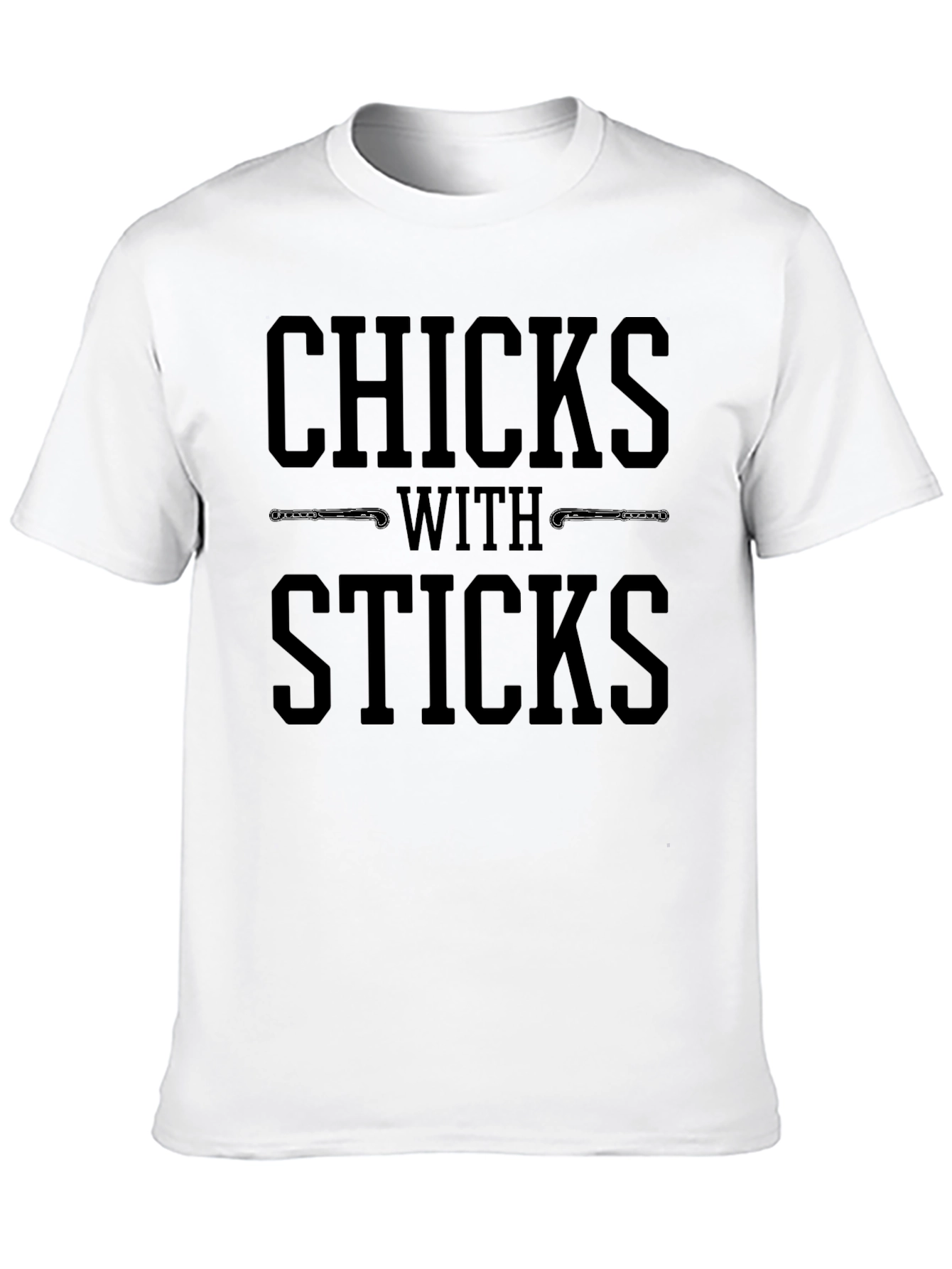 Chicks With Sticks Black T-Shirt