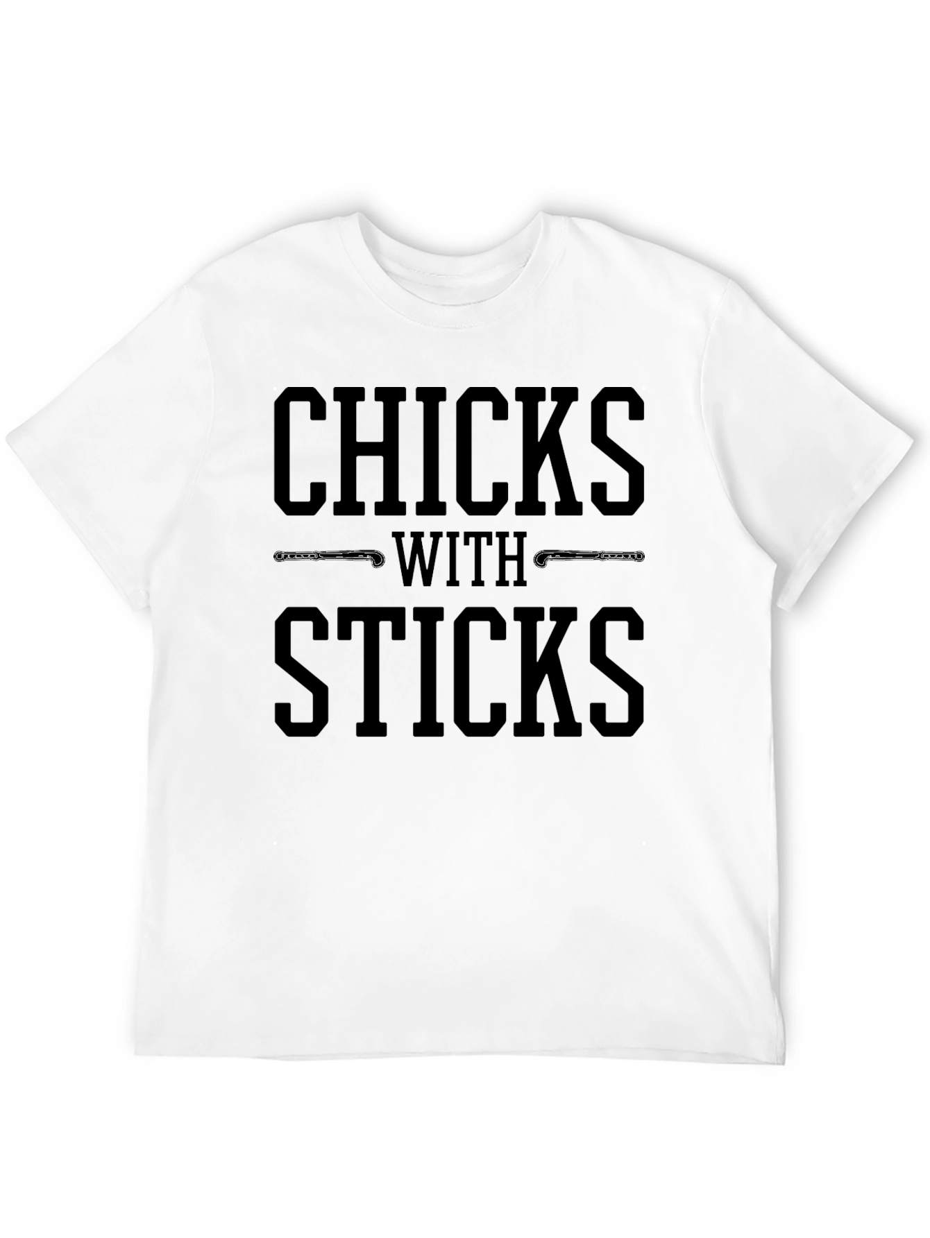 Chicks With Sticks Black T-Shirt