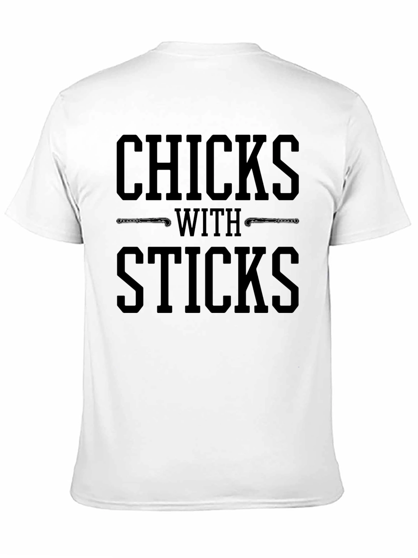 Chicks With Sticks Black T-Shirt