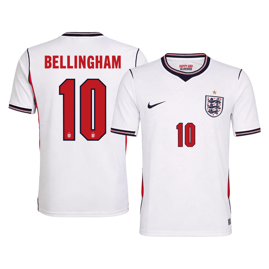 BELLINGHAM #10 England Home Soccer Jersey World Cup 2026 White Front