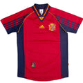 1998 Spain Home Red Retro Soccer Jersey Front