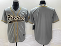Men's Pittsburgh Pirates Gray Blank Replica Jerseys Joint Edition