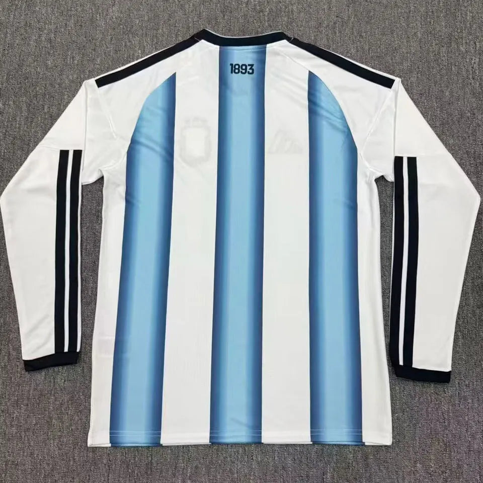 2026/27 Argentina Home Fans Long Sleeve Soccer Jersey 背上有1893 Back
