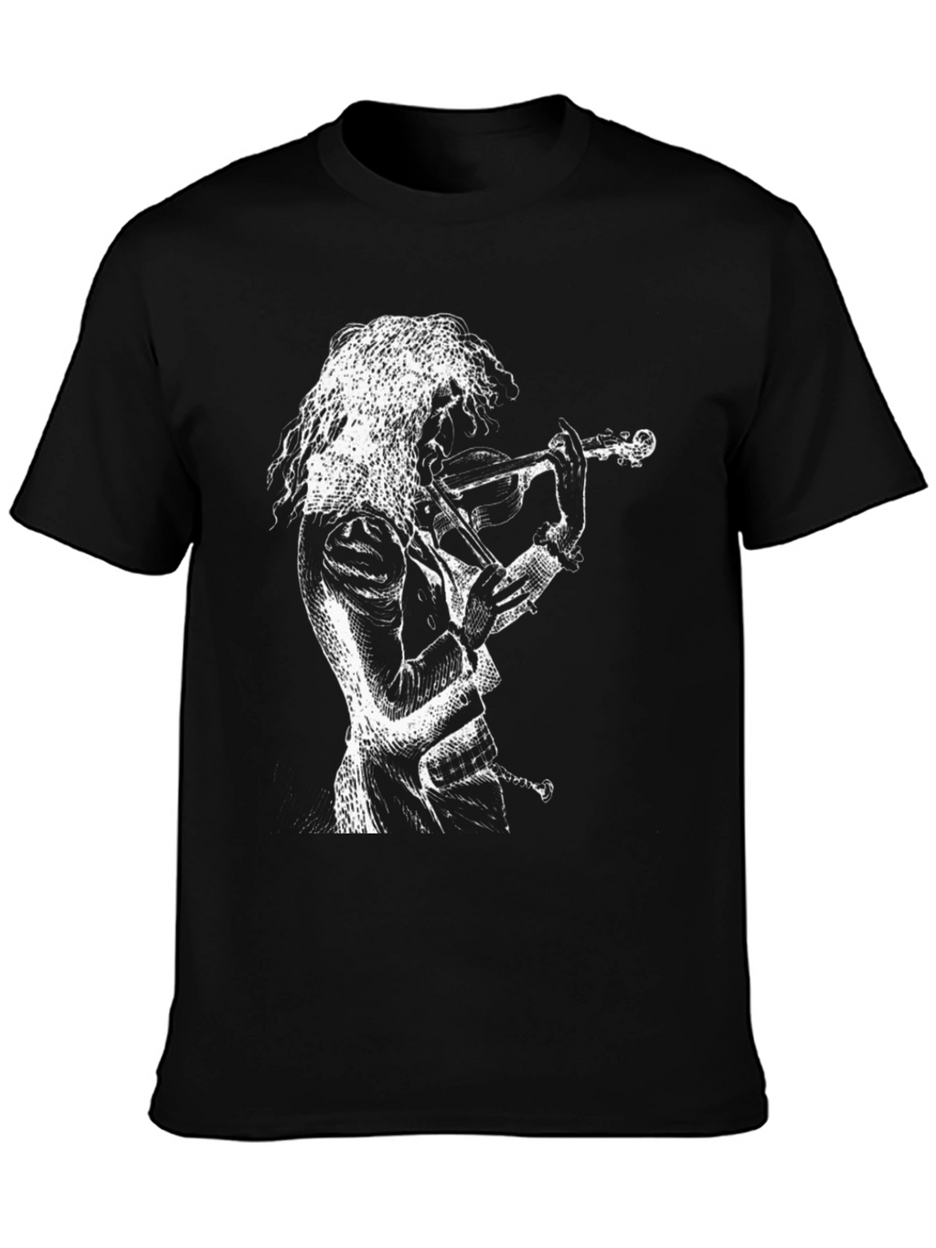 Violinist Graphic T-Shirt - Black Cotton Tee